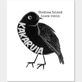 Kakaruia / Chatham Island black robin Posters and Art